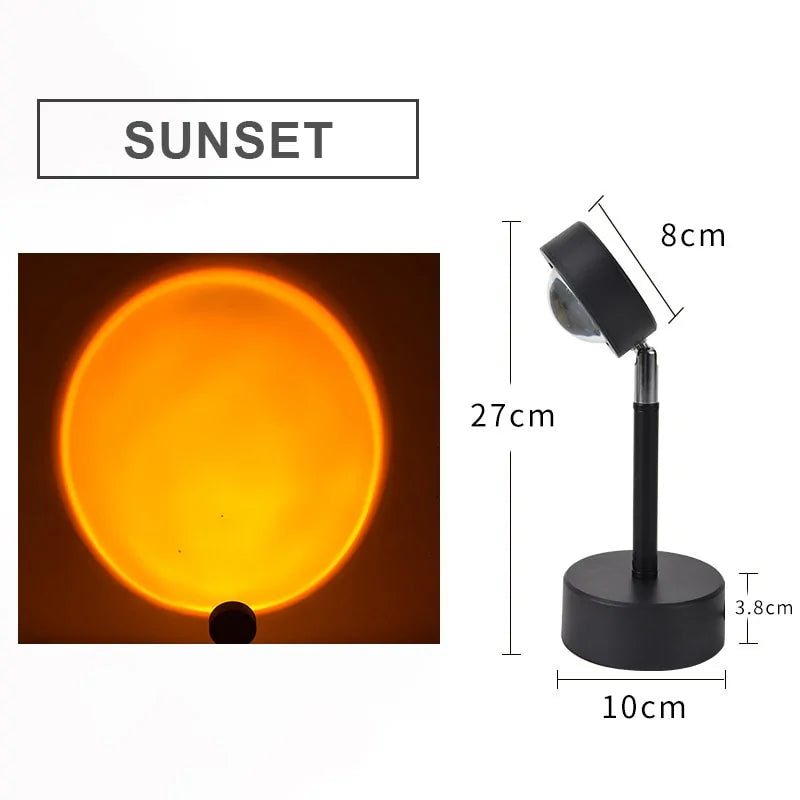 Sunset Projection Night Light: Galaxy Atmosphere Rainbow Lamp for Bedroom Decoration