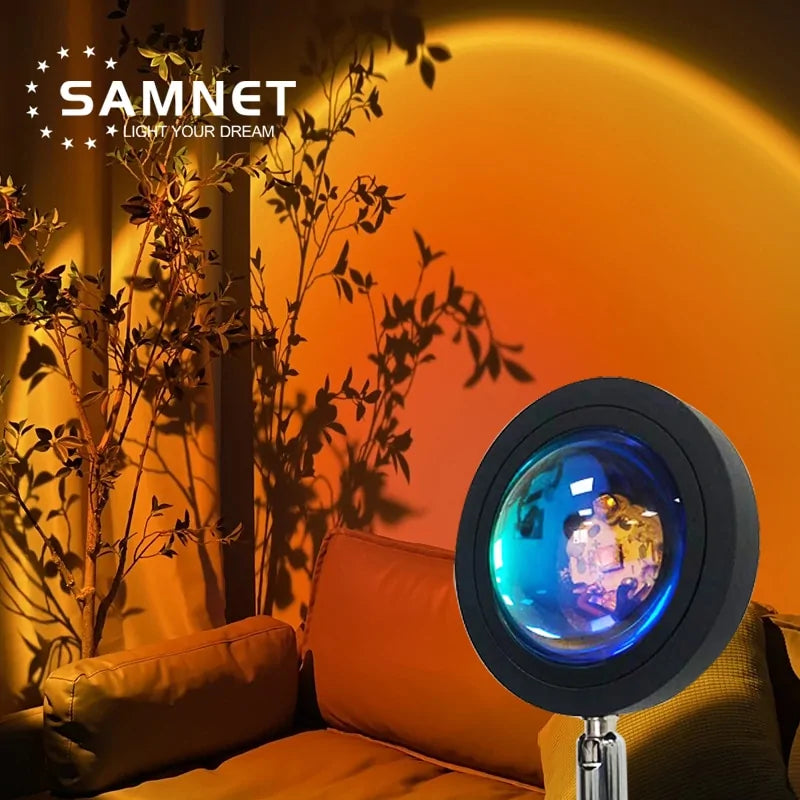 Sunset Projection Night Light: Galaxy Atmosphere Rainbow Lamp for Bedroom Decoration