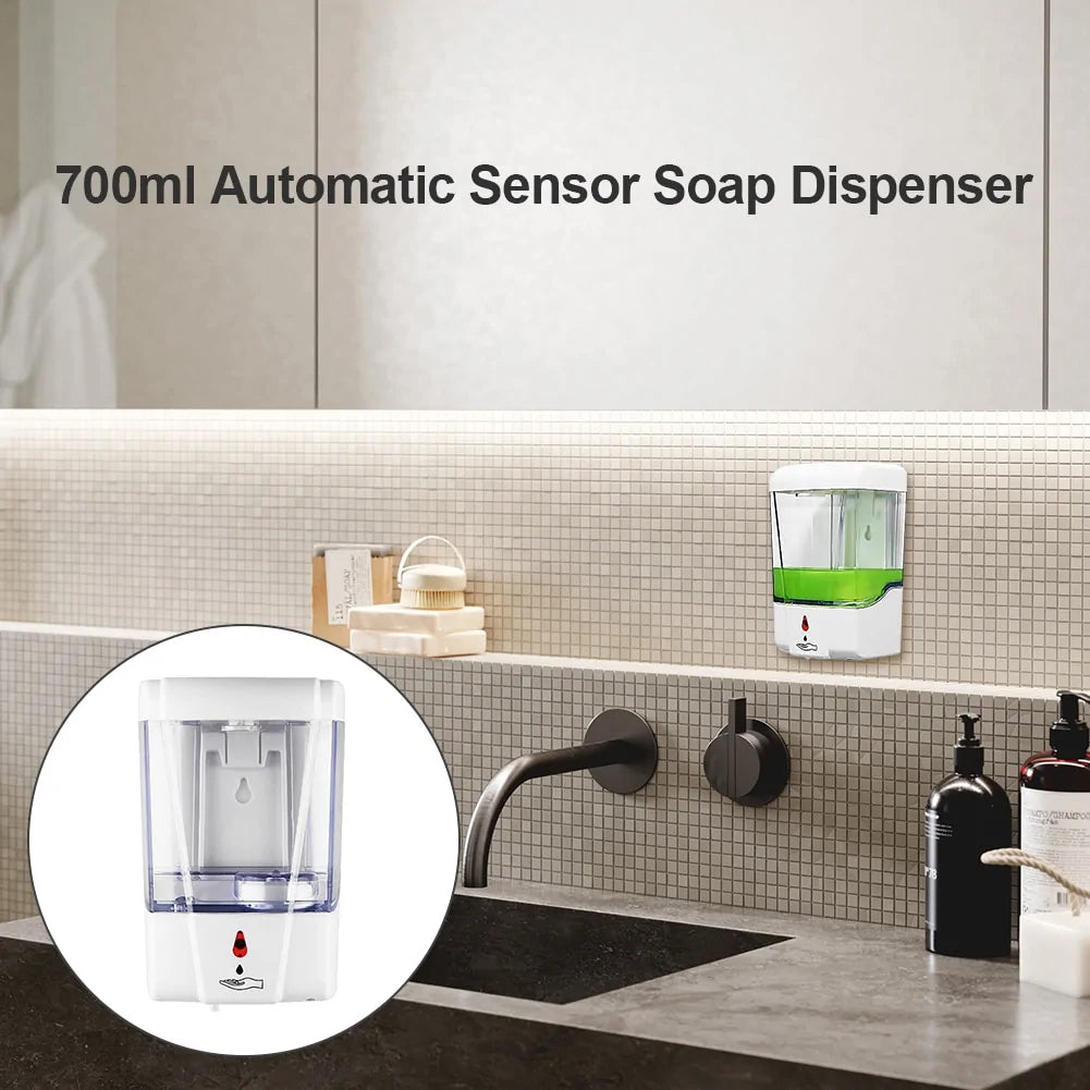 700ml Touchless Wall-Mounted Automatic Hand Sanitizer Dispenser